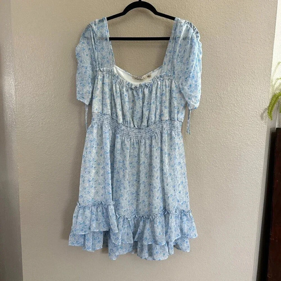 Liberty Love Dresses & Skirts - Liberty Love Blue Floral Dress  Size 1XL, floral dress,‎ shortsleeve dress